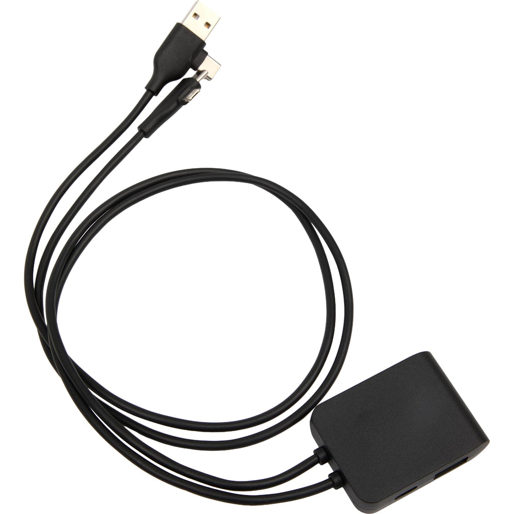 5-in-1 Charging Cable Set with USB Hub - Black - Detail 6