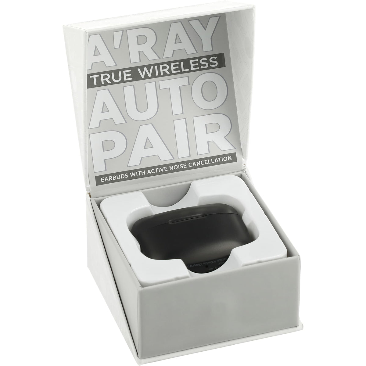 A'Ray Wireless Earbuds with Noise Cancellation Full Color - Black - Right Angle 2