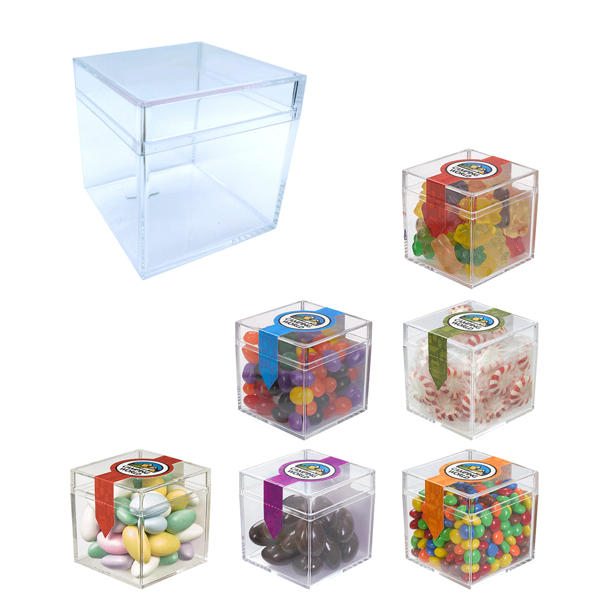 Acrylic Cube Filled with Candy - Cube Shaped Acrylic Container With Candy