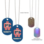 Acrylic Dog Tag on a Chain - Acrylic Dog Tag With Chain