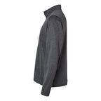 Adidas Men's Space Dyed Quarter-Zip Pullover Full Color - Black Melange - Direct Side