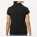 Adidas Women's Blended Polo Full Color - Solid Black - On Model Back