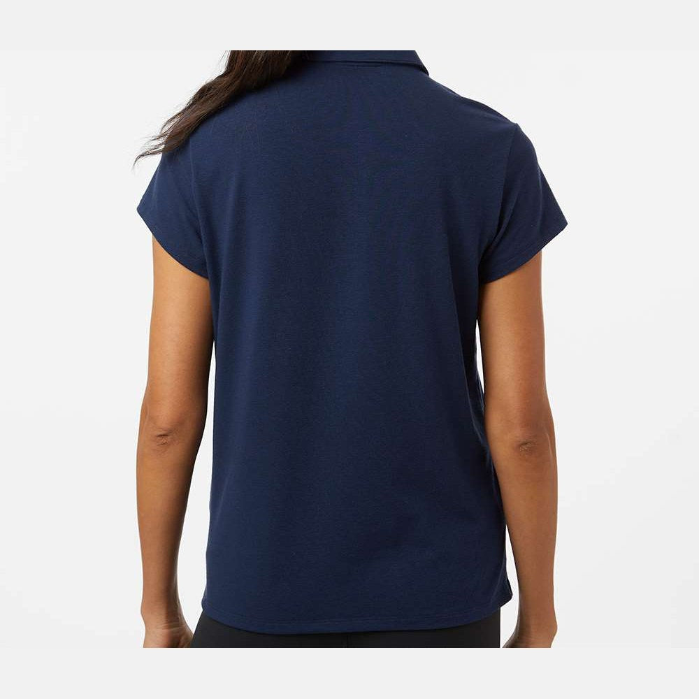 Adidas Women's Blended Polo Full Color - Solid Collegiate Navy - On Model Back