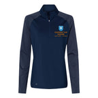 Adidas Women's Ultimate365 Lightweight Raglan Quarter-Zip Pullover Full Color - Team Navy Blue - Front