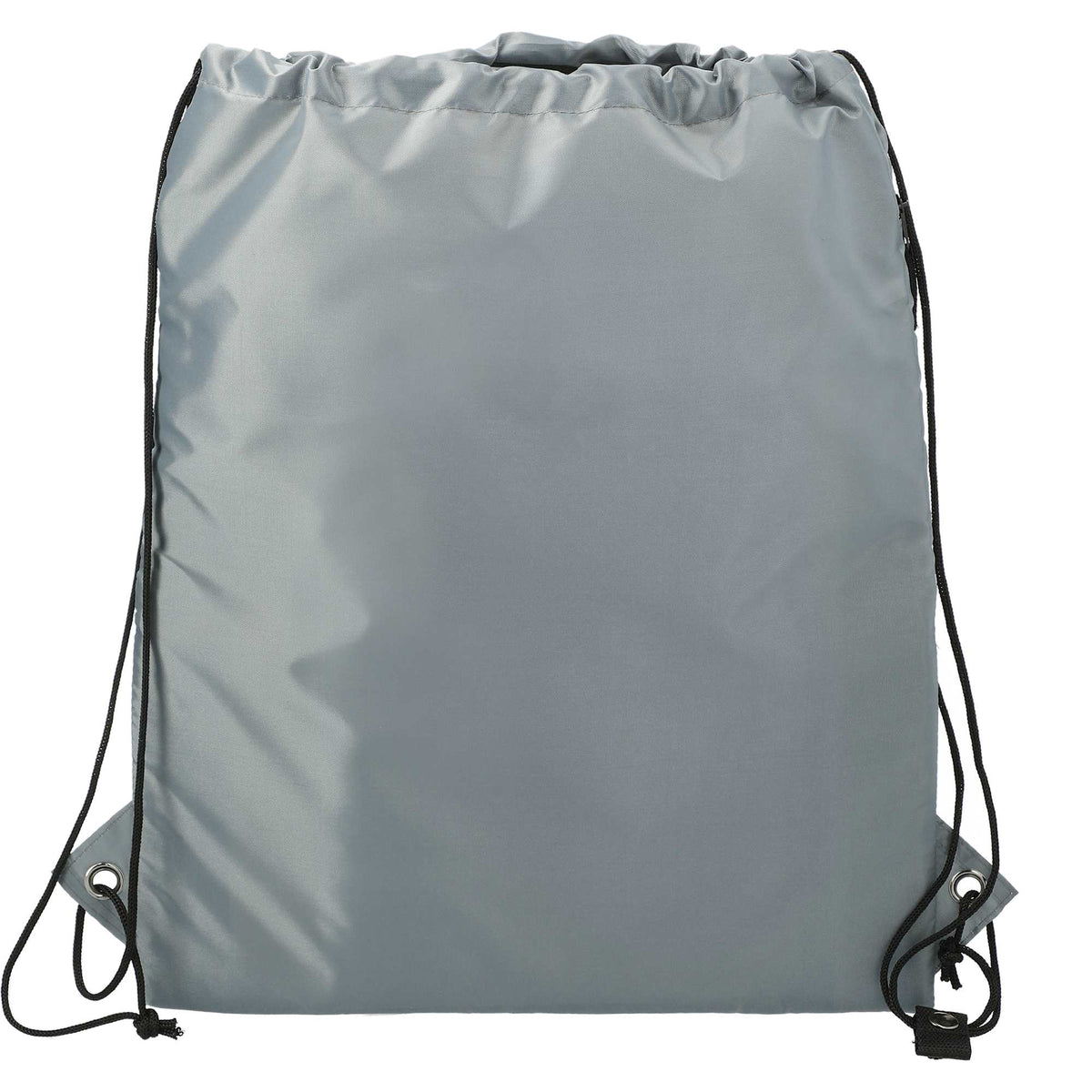 Adventure Drawstring Bag with Insulated Pocket Full Color - Gray - Back