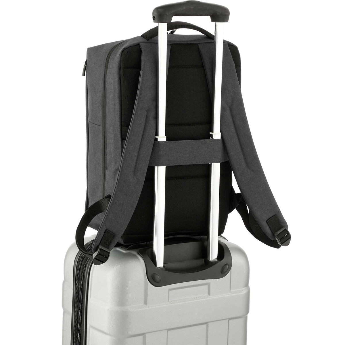 Aft Recycled Computer Backpack, Fits 15.6 Inch Laptops Transfer - Charcoal - Luggage