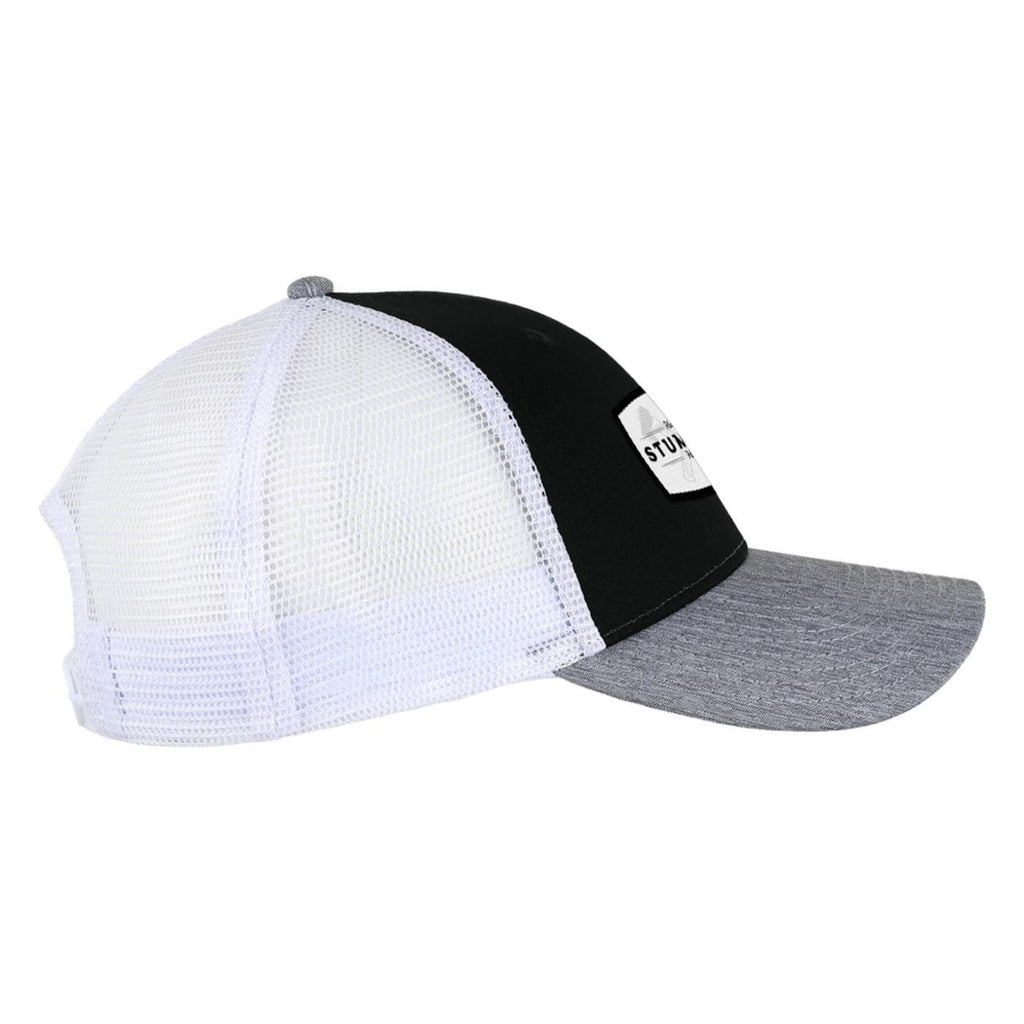 Ahead Brant Linen and Mesh Cap Embroidery - Black-White - View 2
