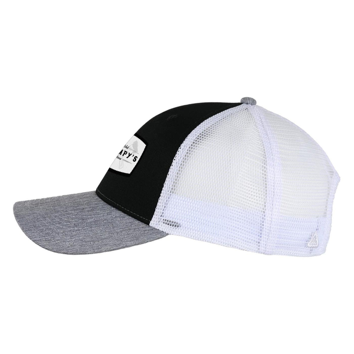 Ahead Brant Linen and Mesh Cap Embroidery - Black-White - View 3
