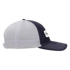 Ahead Brant Linen and Mesh Cap Embroidery - Navy Linen/White - View 2