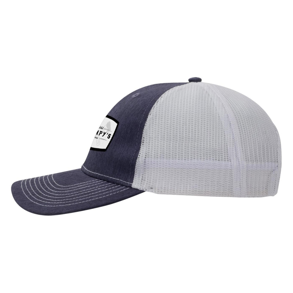 Ahead Brant Linen and Mesh Cap Embroidery - Navy Linen/White - View 3