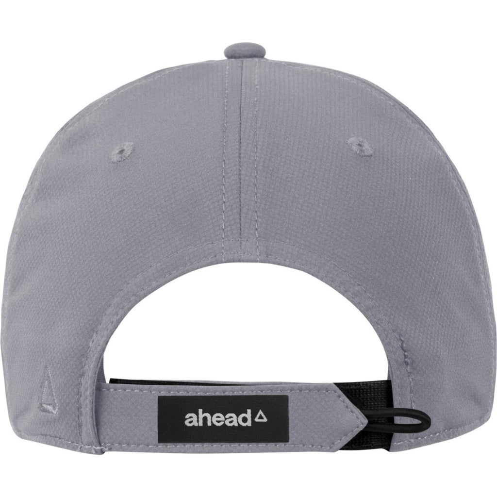 Ahead Frio Stretch Performance Cap, Unstructured Embroidery - Light Grey - View 5