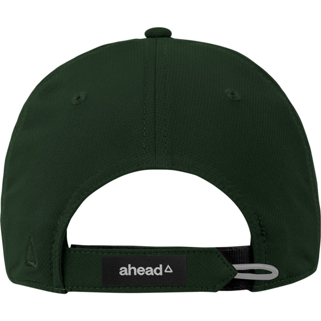 Ahead Frio Stretch Performance Cap, Unstructured Embroidery - University Hunter Green - View 5