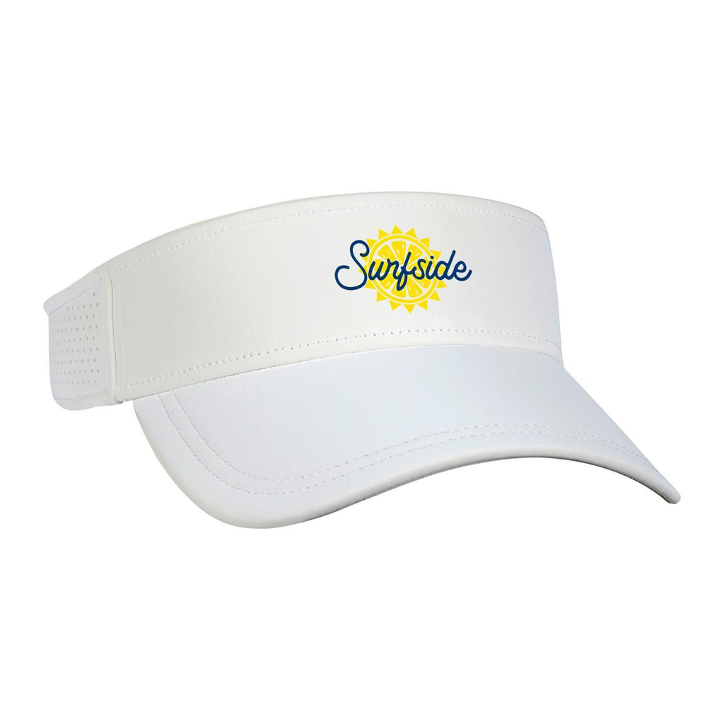 Ahead Scuba Visor in Recycled Tech Fabric Embroidery - White - View 1