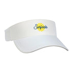 Ahead Scuba Visor in Recycled Tech Fabric Embroidery - White - View 1