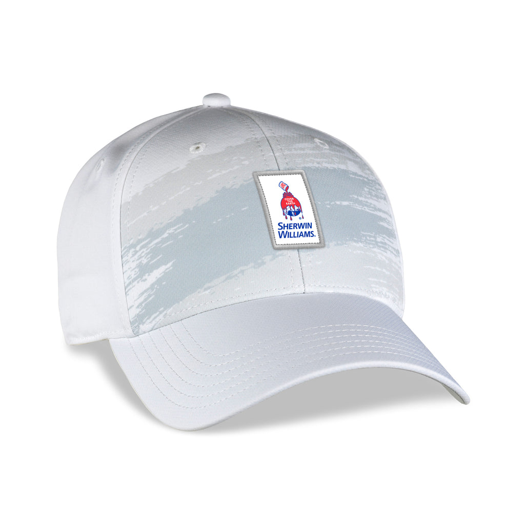 Ahead Splash Pattern Performance Cap Embroidery - White Grey - Splash - View 1