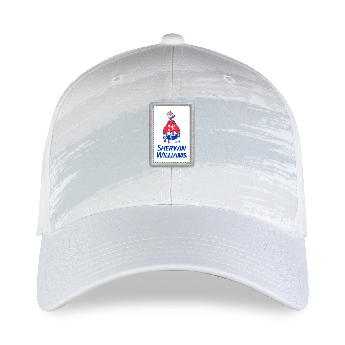 Ahead Splash Pattern Performance Cap Embroidery - White Grey - Splash - View 2