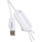 Allcord 5-in-1 Cable with Apple Watch Charger, 14 Inch - White - Detail Dual Usb 4