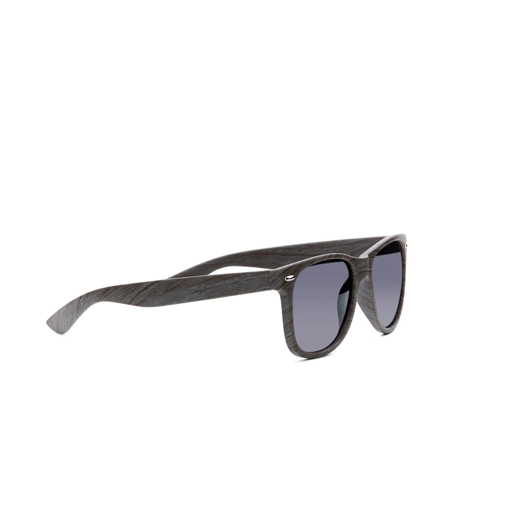 Allen Folding Sunglasses with Wood Look Frame - Dark Gray - Photo
