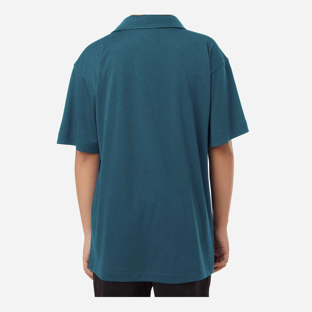 AllPro Youth Pro-Lock Performance Polo Full Color - Atlantic Blue - On Model Back