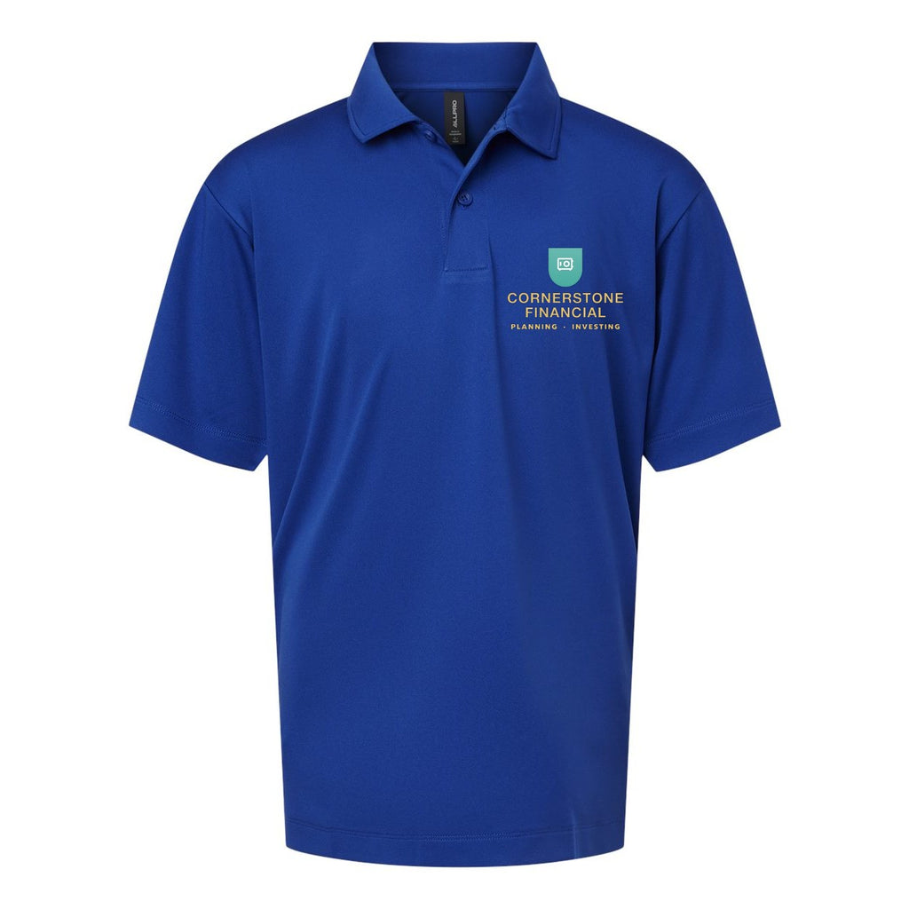 AllPro Youth Pro-Lock Performance Polo Full Color - Royal - Front