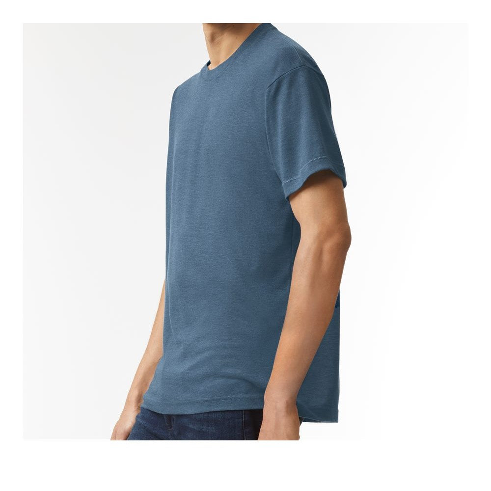 American Apparel Unisex Triblend Track Tee Full Color - Tri-Dusk - On Model Side