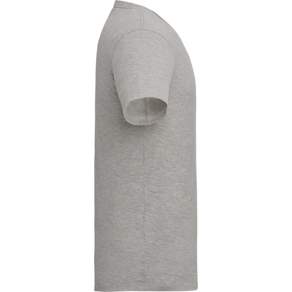 American Giant Classic Cotton Crew Tee for Men Embroidery - Heather Grey - Right Side