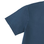 American Giant Classic Cotton Crew Tee for Men Embroidery - Washed Navy - Sleeve Detail