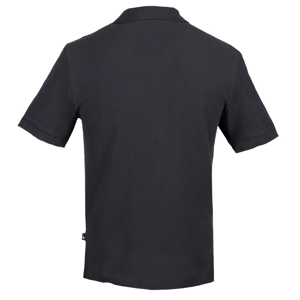 American Giant Classic Cotton Pique Polo for Men Embroidery - Black - Back