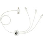 Antimicrobial 5-in-1 Charging Cable, 39 Inch - White - Top