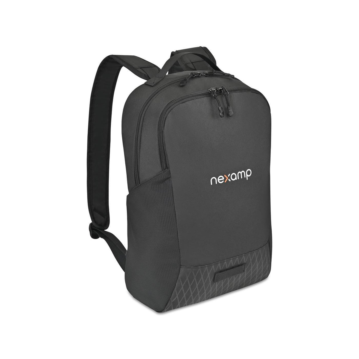 Apex Recycled Laptop Backpack, 15 Inch Transfer - Black - View 3
