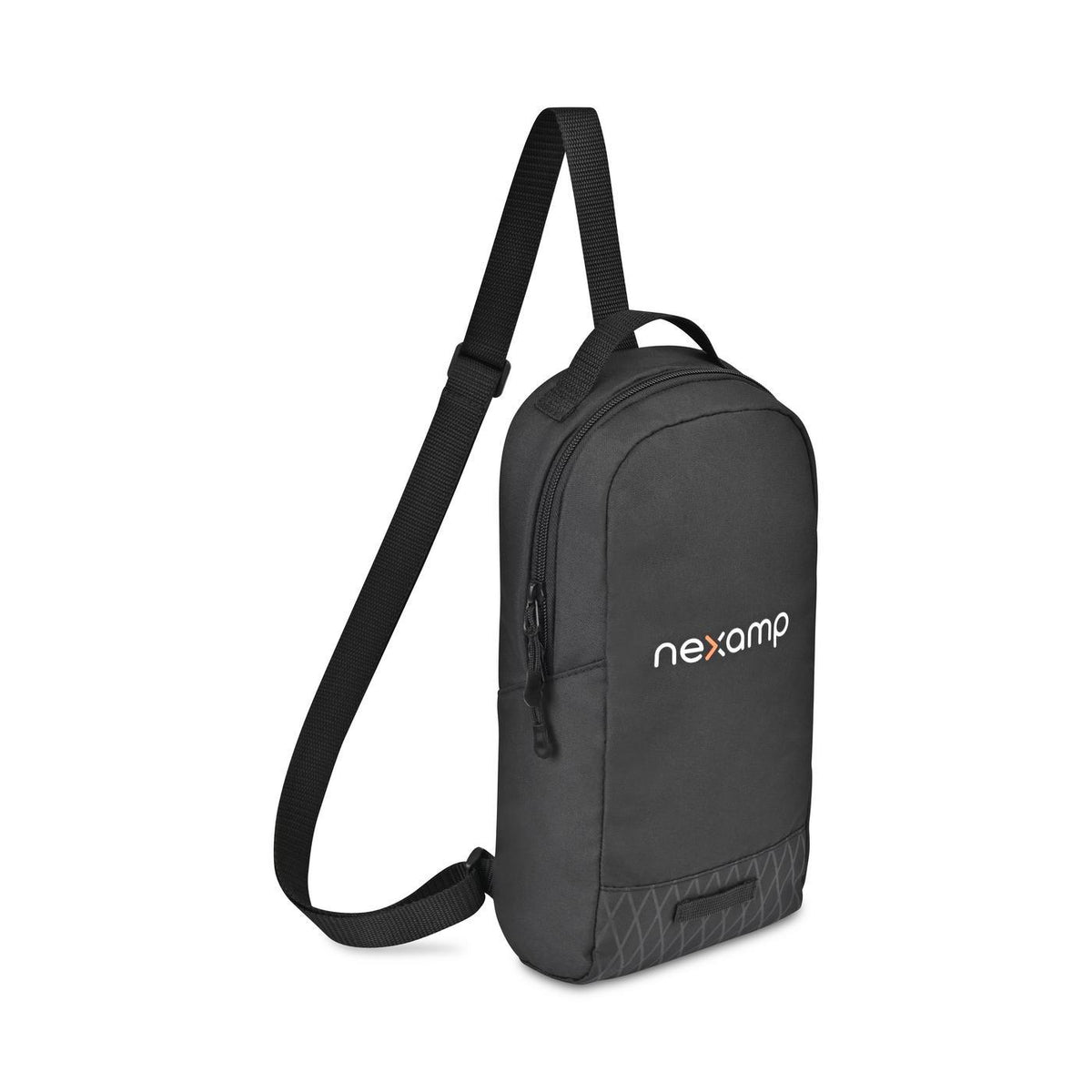 Apex Recycled Sling Bag with Webbing Loop Transfer - Black - View 2