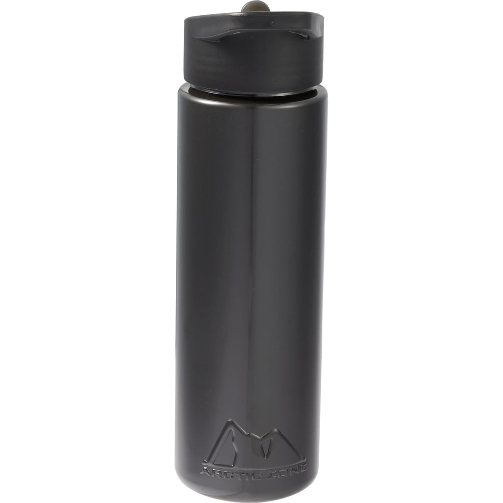 Arctic Zone Metalike Straw Bottle in Tritan Renew, 28 oz Full Color - Black - Back