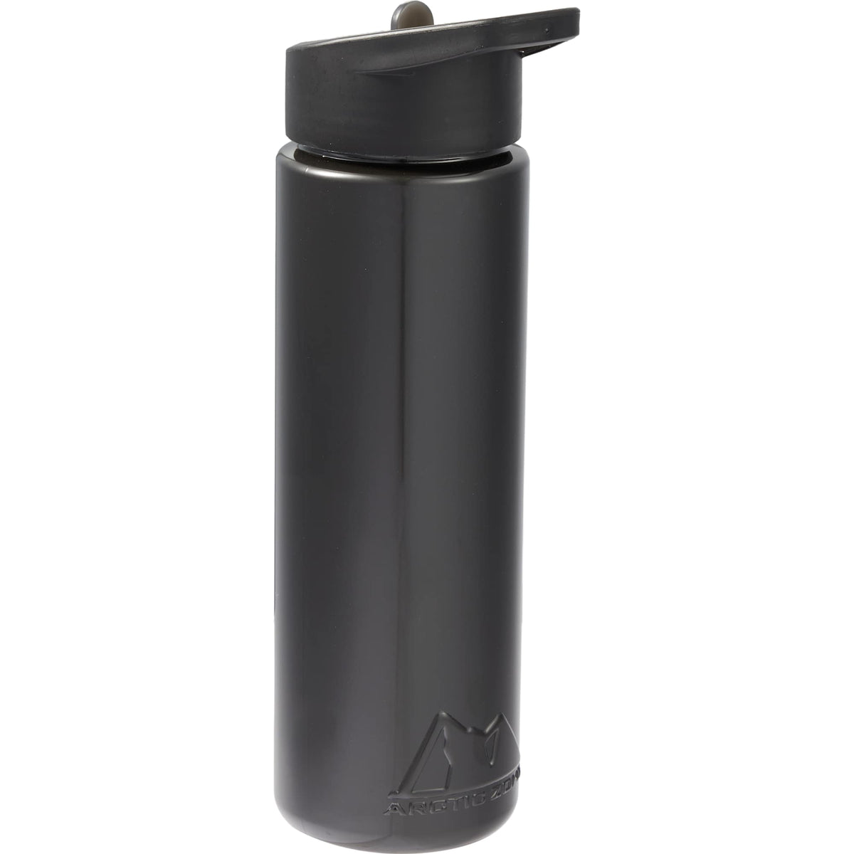 Arctic Zone Metalike Straw Bottle in Tritan Renew, 28 oz Full Color - Black - Left Angle 2