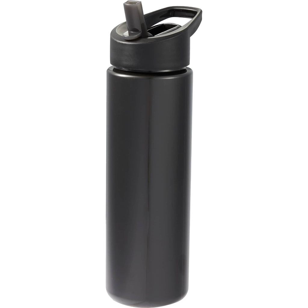Arctic Zone Metalike Straw Bottle in Tritan Renew, 28 oz Full Color - Black - Left Angle