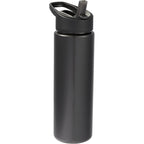 Arctic Zone Metalike Straw Bottle in Tritan Renew, 28 oz Full Color - Black - Right Angle