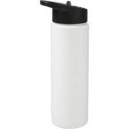 Arctic Zone Metalike Straw Bottle in Tritan Renew, 28 oz Full Color - White - Left Angle 2