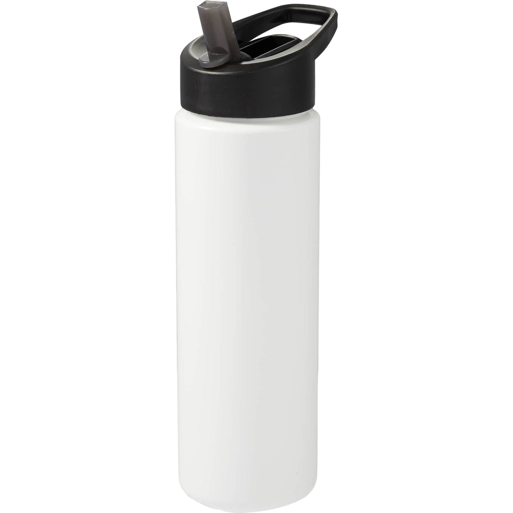 Arctic Zone Metalike Straw Bottle in Tritan Renew, 28 oz Full Color - White - Left Angle