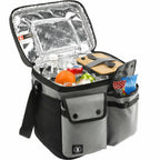 Arctic Zone Recycled Double Pocket Cooler, 24 Cans Transfer - Gray - Right Angle 2