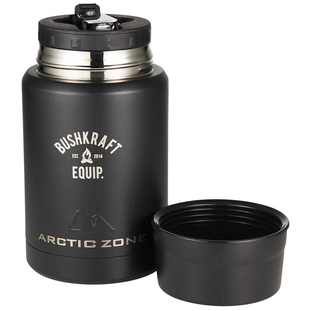 Arctic Zone Titan Copper Insulated Food Jar with Folding Spoon Full Color - Black - Front 4