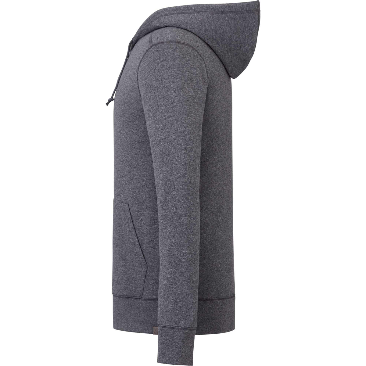 Argus Eco Fleece Full Zip Hoodie for Men Transfer - Heather Dark Charcoal - Left Side