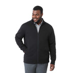 Argus Eco Fleece Full Zip Jacket for Men Embroidery - Black - Front On Model