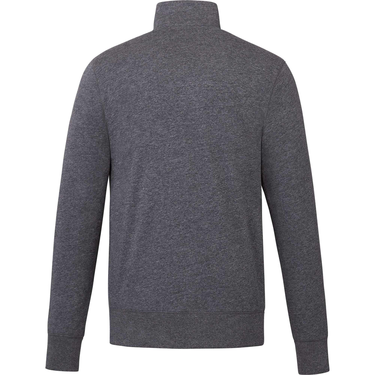 Argus Eco Fleece Full Zip Jacket for Men Embroidery - Heather Dark Charcoal - Back