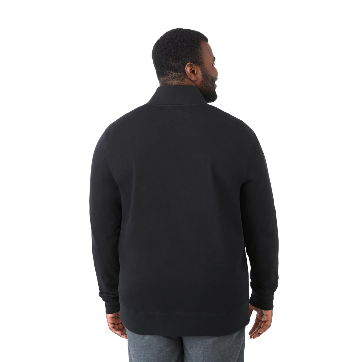 Argus Eco Fleece Full Zip Jacket for Men Transfer - Black - Back On Model