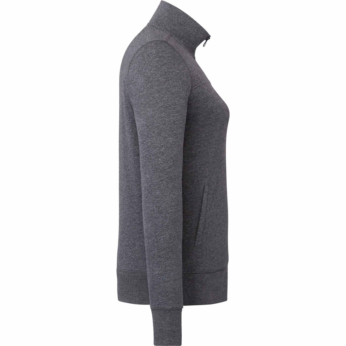 Argus Eco Fleece Full Zip Jacket for Women Transfer - Heather Dark Charcoal - Right Side