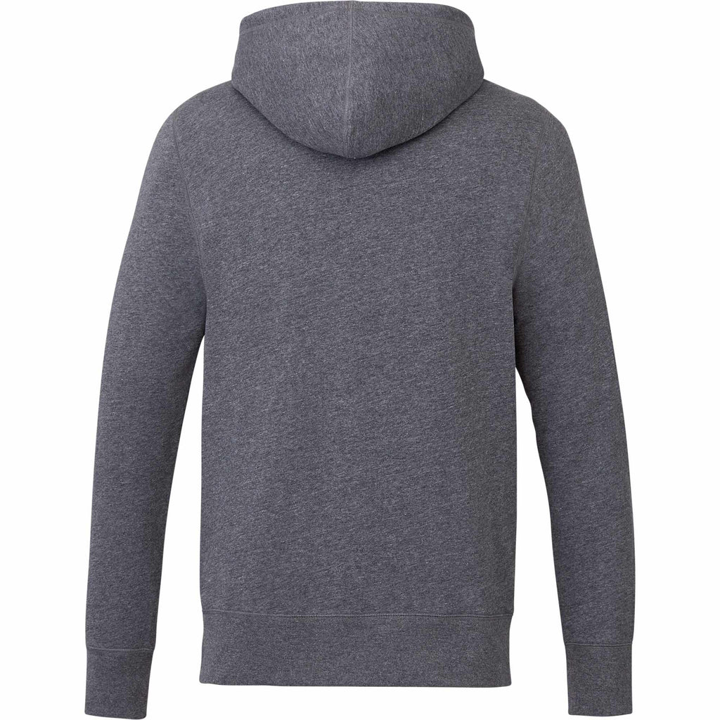 Argus Eco Fleece Pullover Hoodie for Men Embroidery - Heather Dark Charcoal - Back