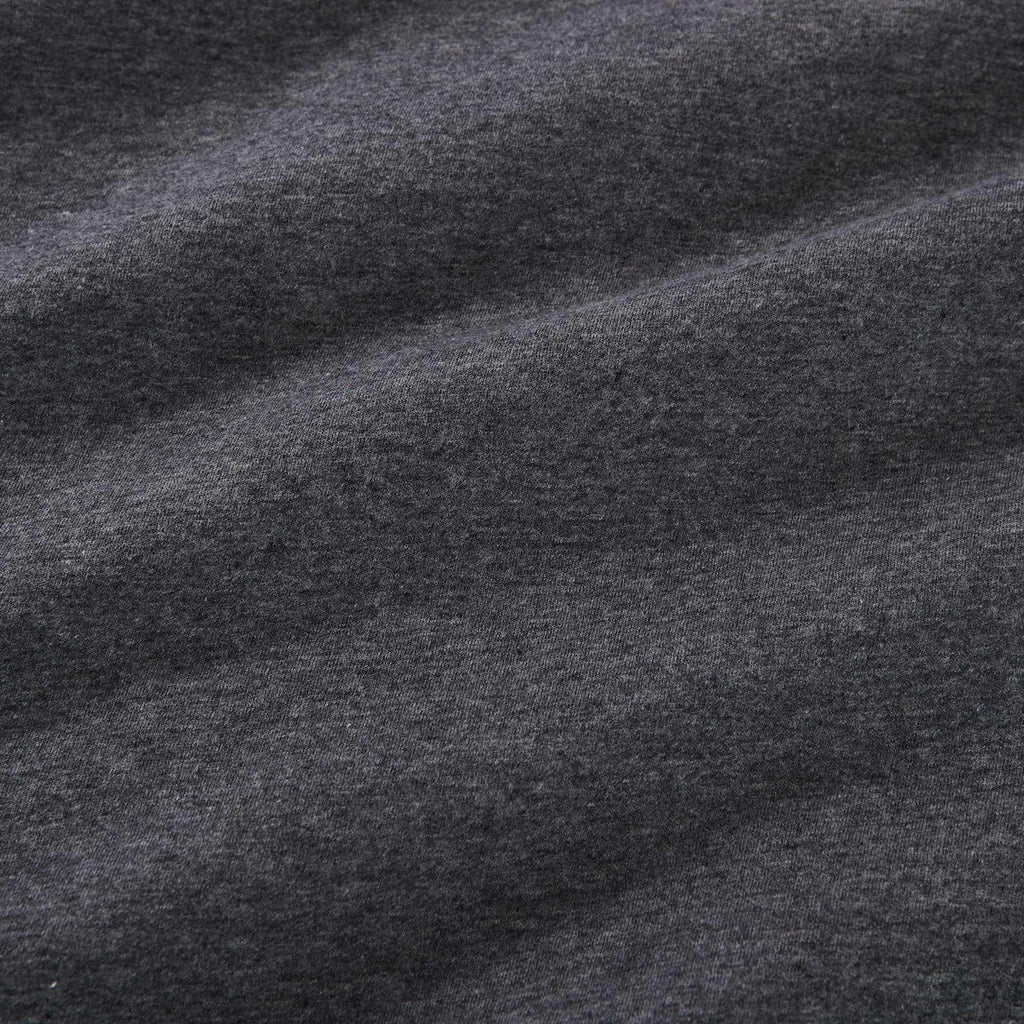 Argus Eco Fleece Pullover Hoodie for Men Embroidery - Heather Dark Charcoal - Texture Detail