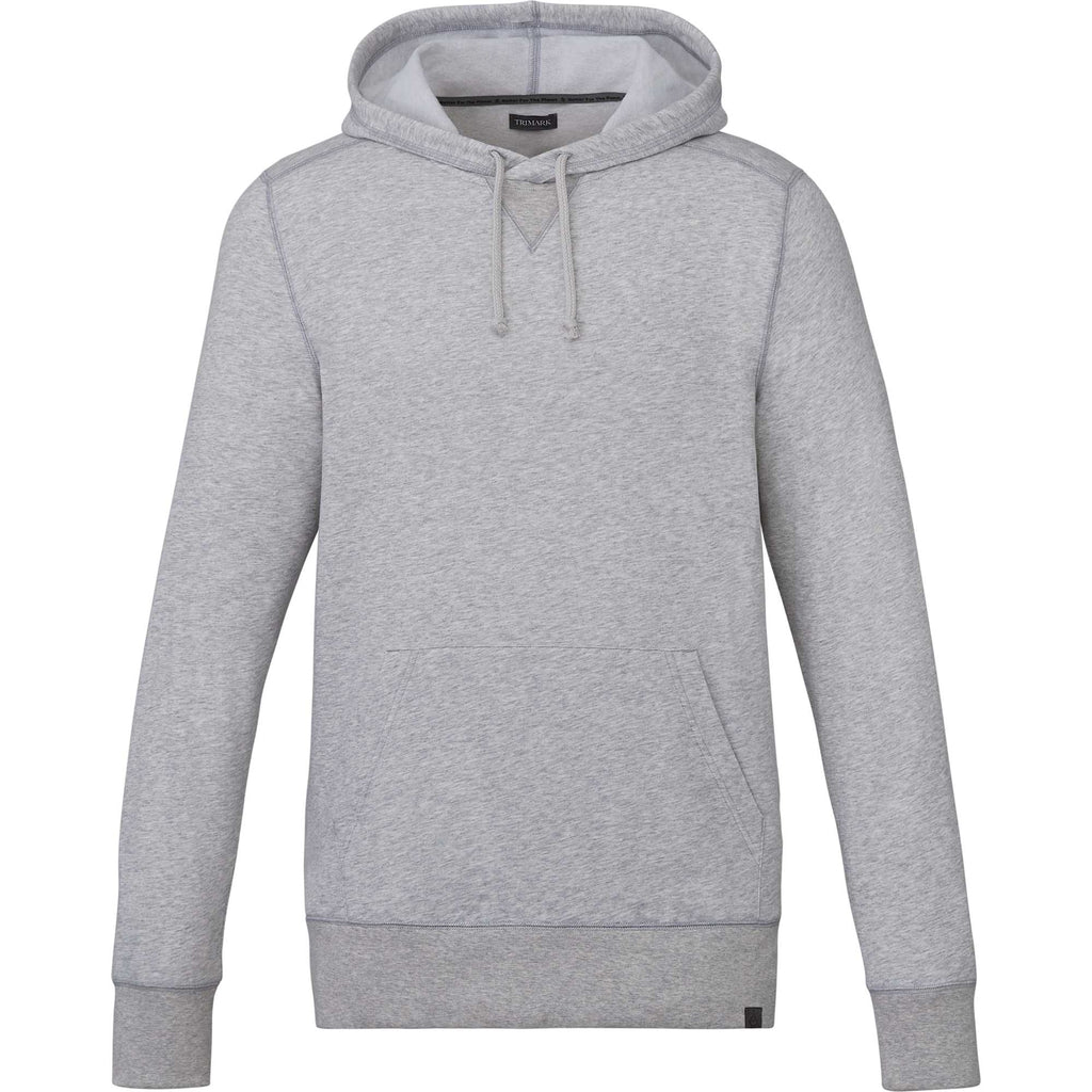 Argus Eco Fleece Pullover Hoodie for Men Embroidery - Heather Grey - Front