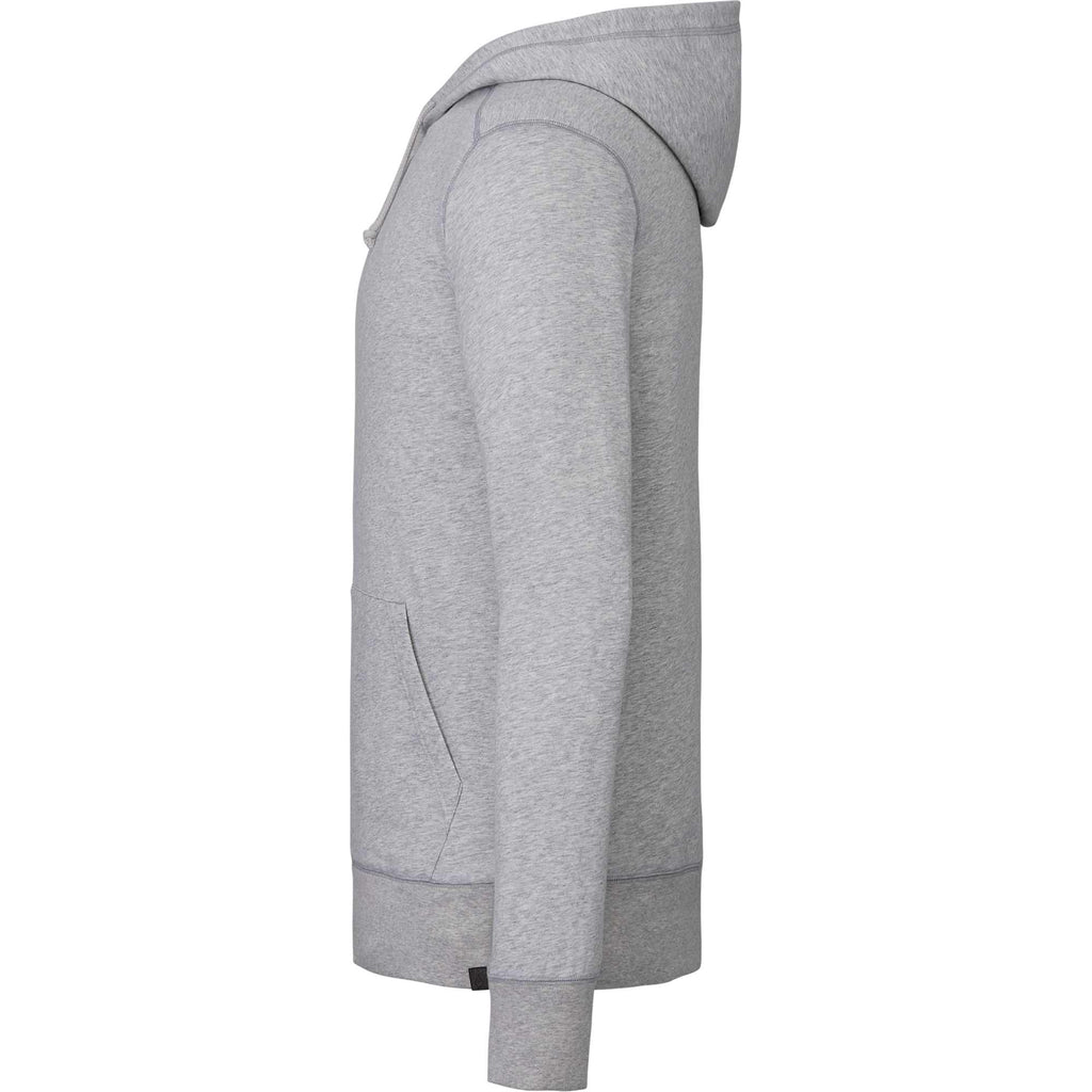 Argus Eco Fleece Pullover Hoodie for Men Embroidery - Heather Grey - Left Side