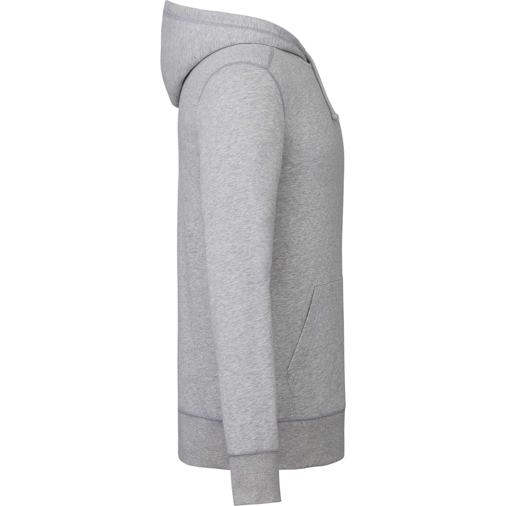 Argus Eco Fleece Pullover Hoodie for Men Embroidery - Heather Grey - Right Side