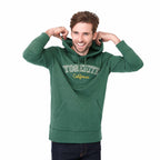 Argus Eco Fleece Pullover Hoodie for Men Transfer - Juniper Heather - Front On Model